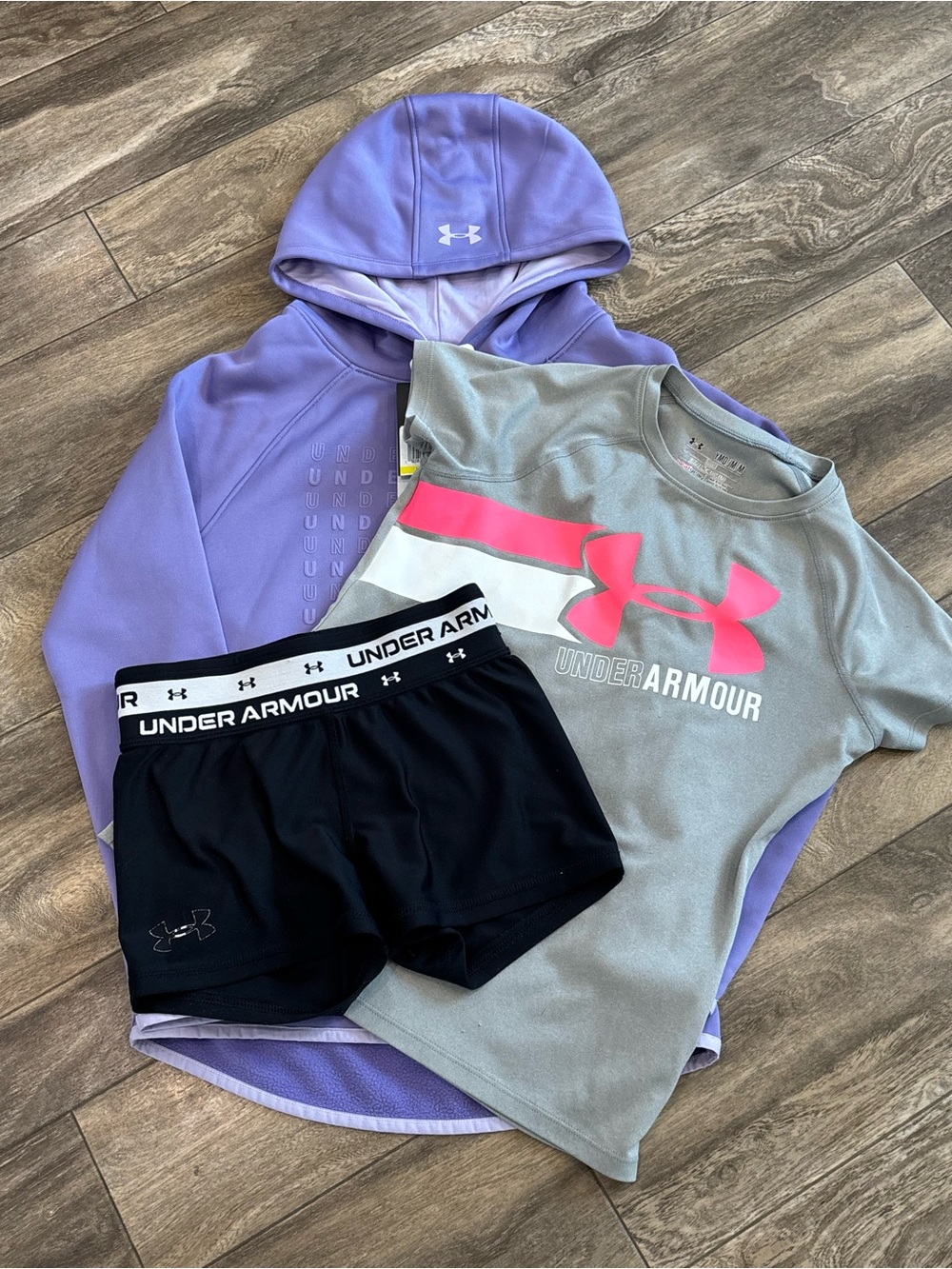 Under Armour Girls Youth Medium 3-Piece Athletic Bundle